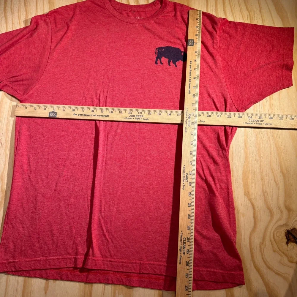 Bison Union Men's John Muir Mountain Quote Graphic T-Shirt Heather Red Size XL
